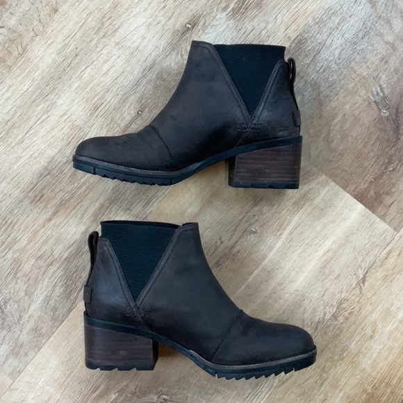 Sorel Cate Waterproof Women's Chelsea Boot Casual Blackened Brown - Picture 6 of 9